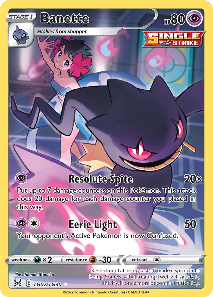 Lost Origin Trainer Gallery Banette #TG7/30
